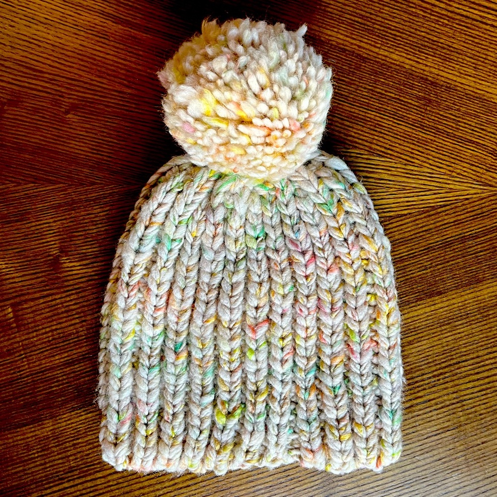 NEW Madewell Gorgeous Neon Knit Multicolor Beanie